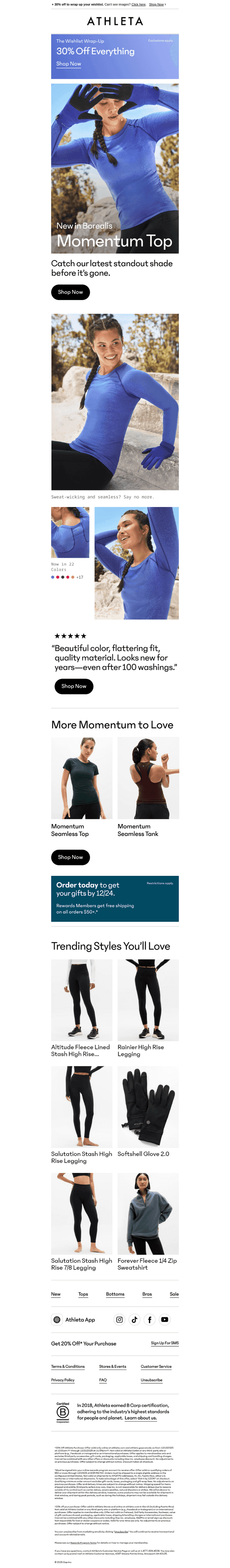 Selling fast: new Momentum tops