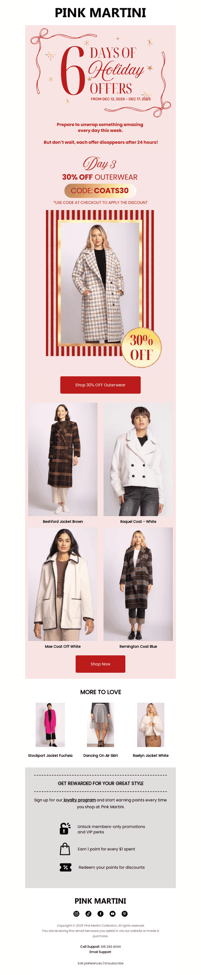 30% OFF All Outerwear Today Only!