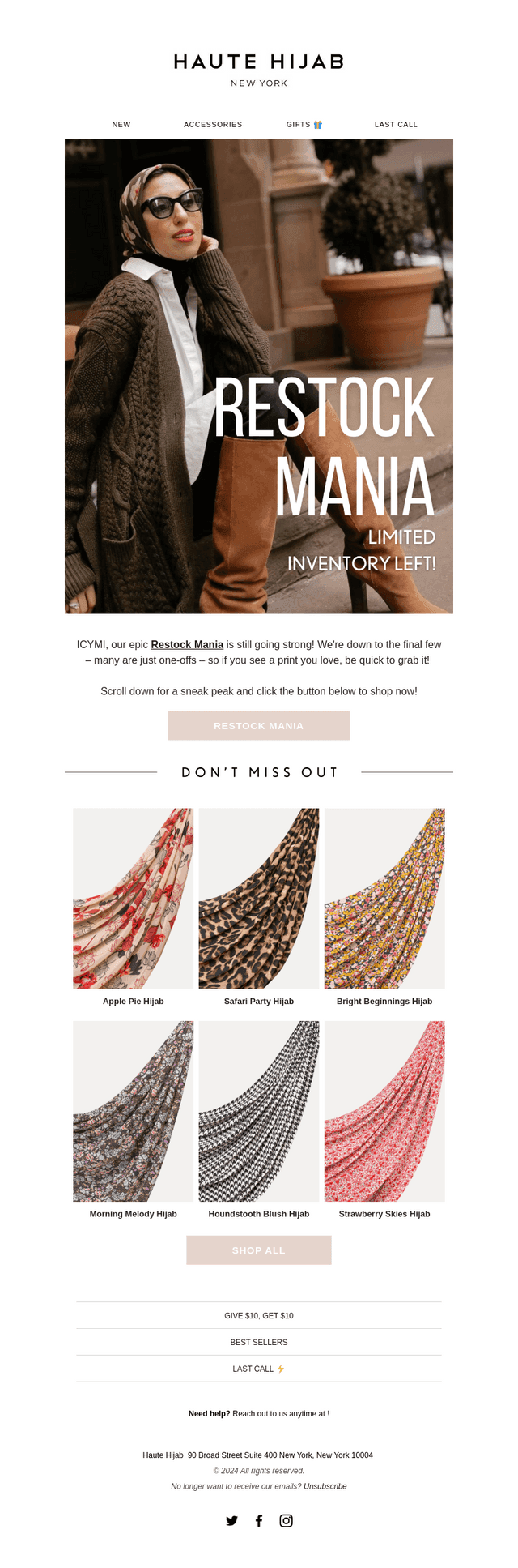 Restock Mania: limited inventory left! ⌛