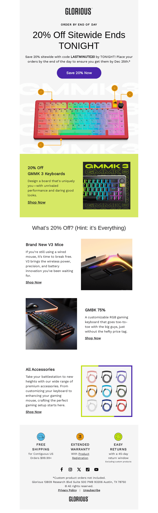 LAST CHANCE to Save 20% SITEWIDE!