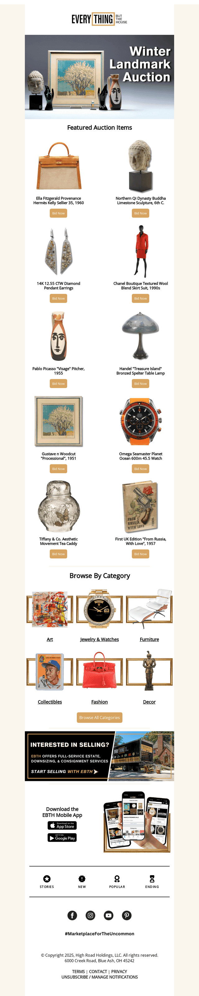 Everything But The House (EBTH) email from Sun, Dec 14, 2025