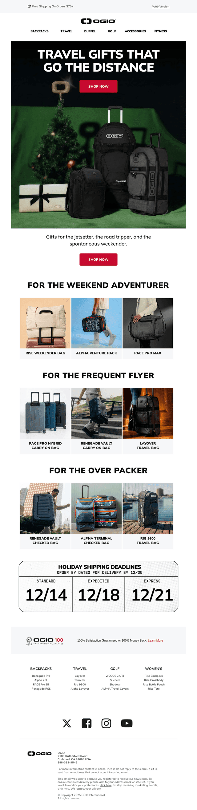 Ogio email from Sun, Dec 14, 2025