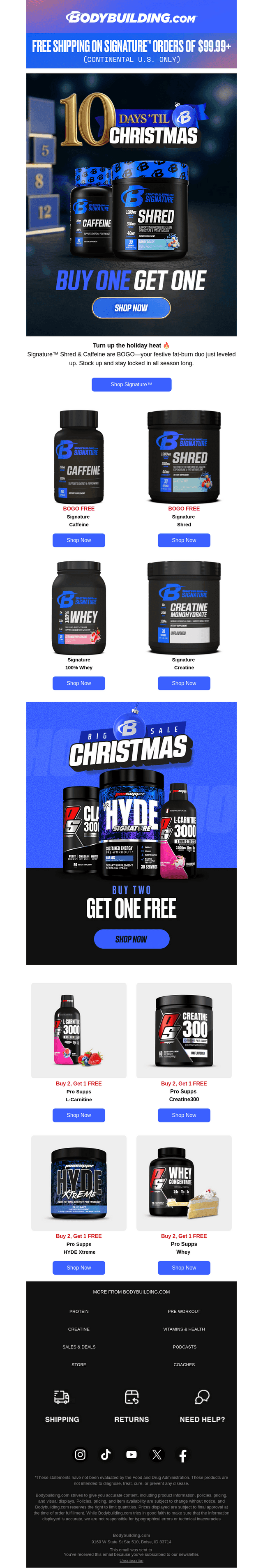 Bodybuilding email from Sun, Dec 14, 2025