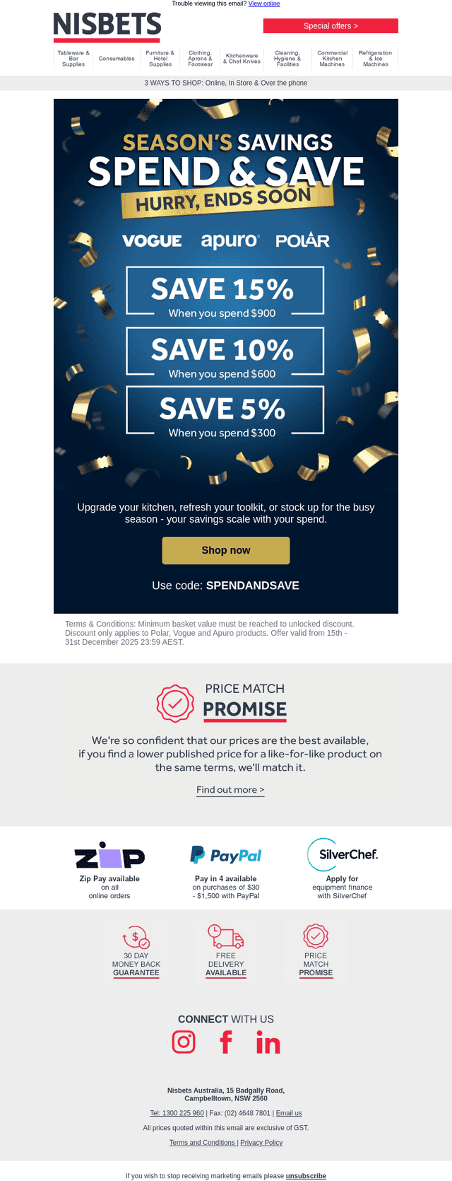 It’s live: Spend & Save - now on!