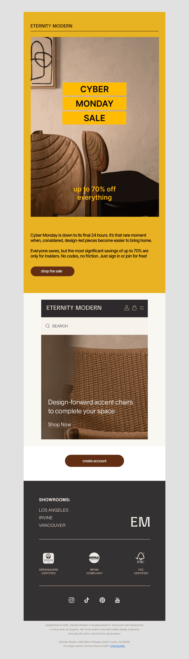 Eternity Modern email from Sun, Dec 14, 2025