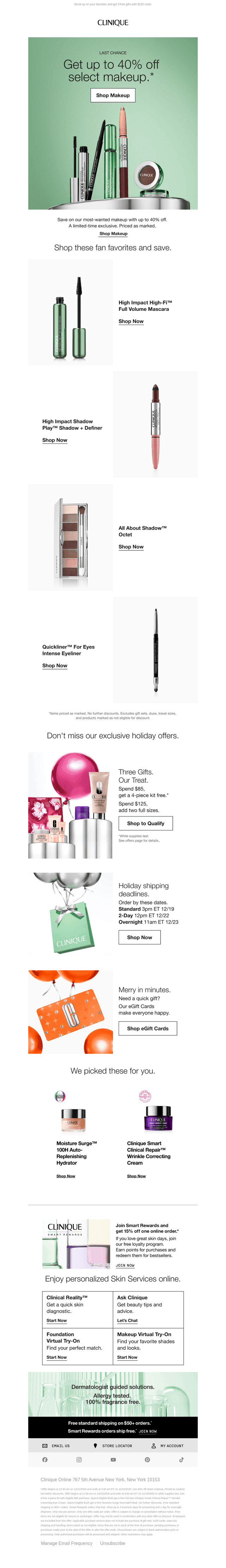FINAL HOURS 💄 Up to 40% off select makeup.