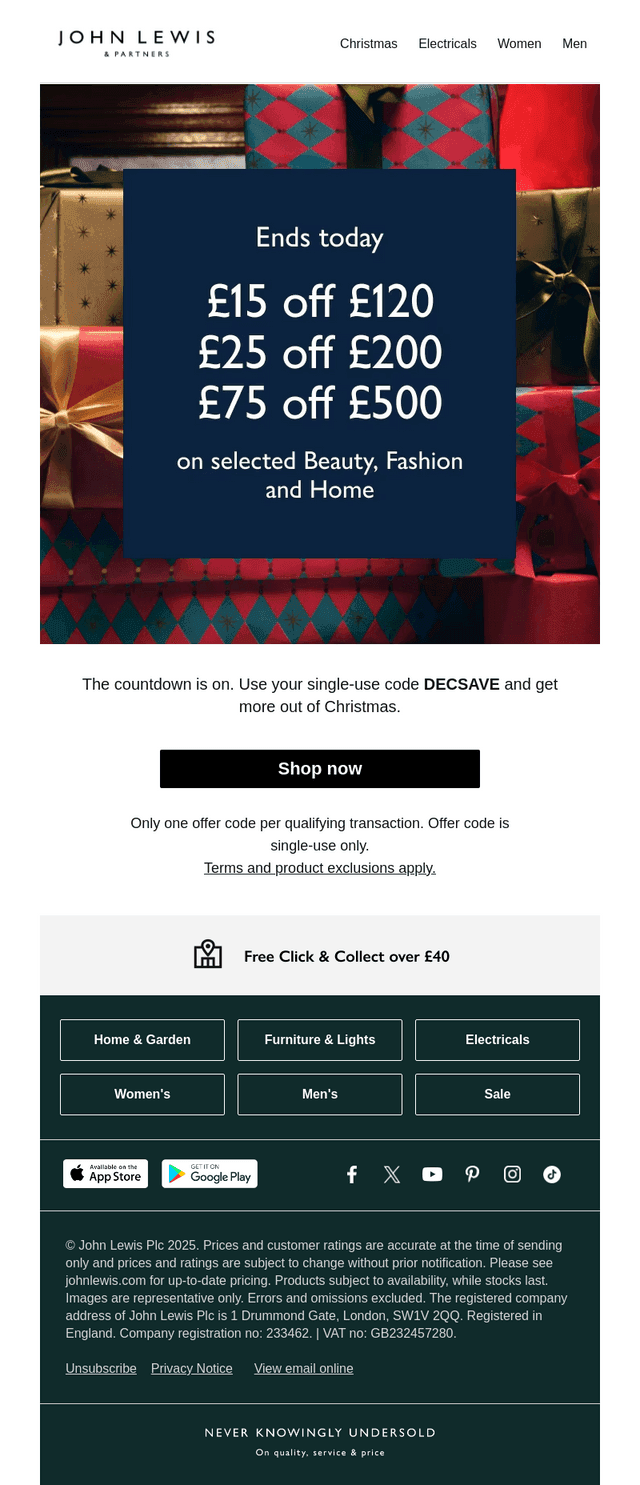 Only hours left to save up to £75