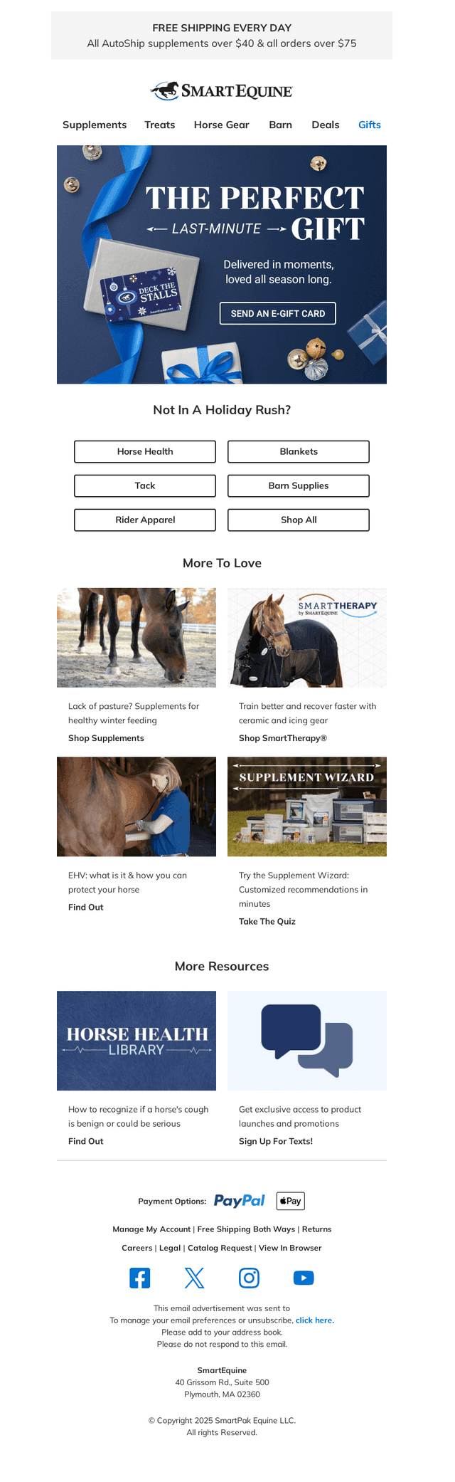 SmartPak Equine email from Mon, Dec 15, 2025