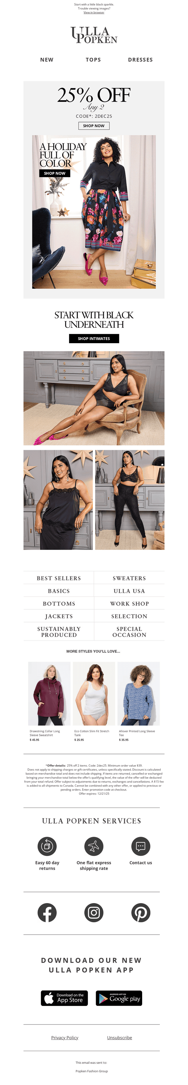 Starting Monday off with 25% off 2