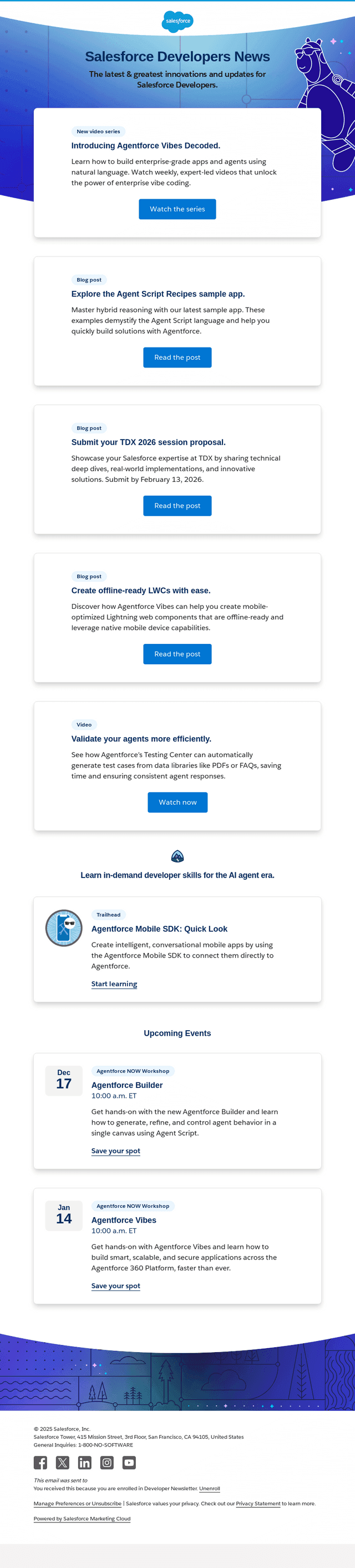 Salesforce email from Mon, Dec 15, 2025