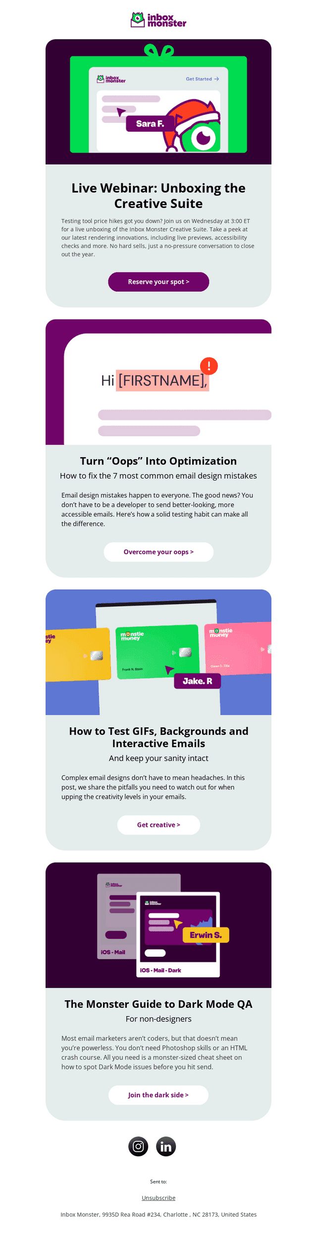 Unbox Inbox Monster’s Rendering Platform