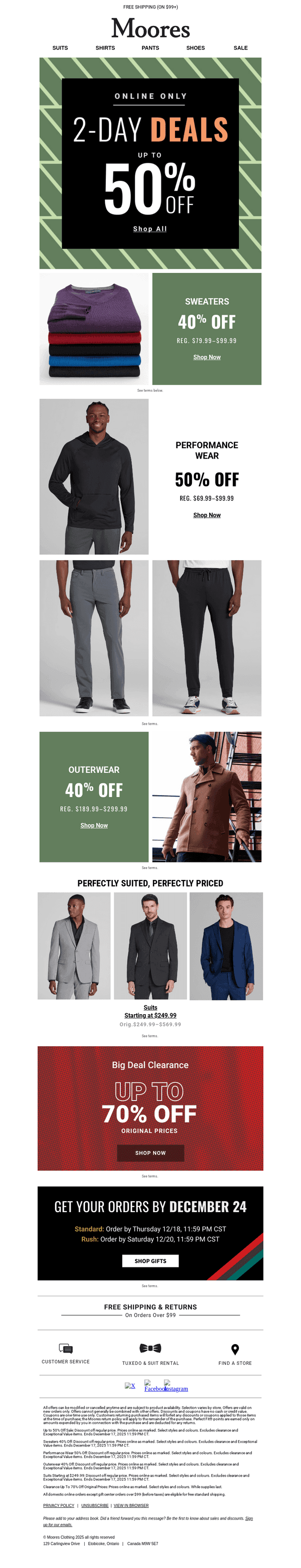 Up to 50% off is ON