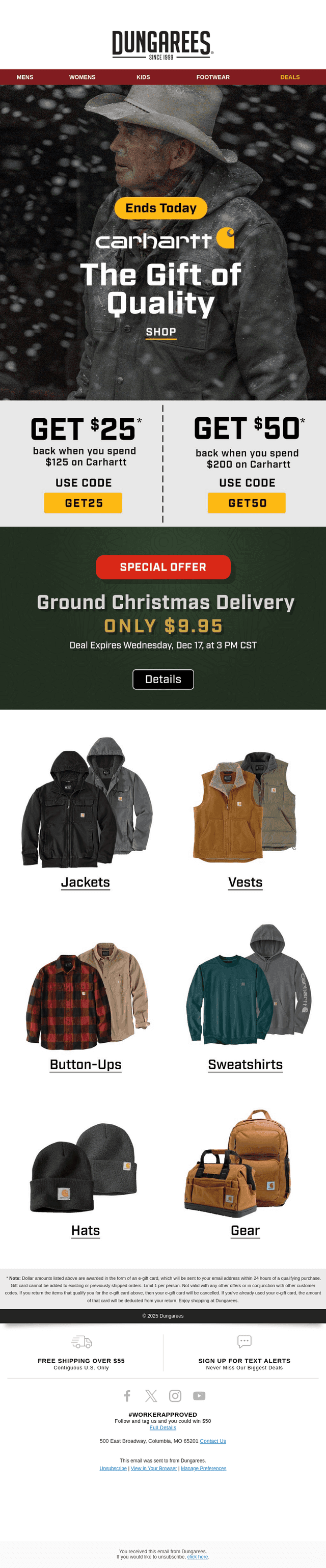 Last Chance: Carhartt Code GET50 Expires Tonight