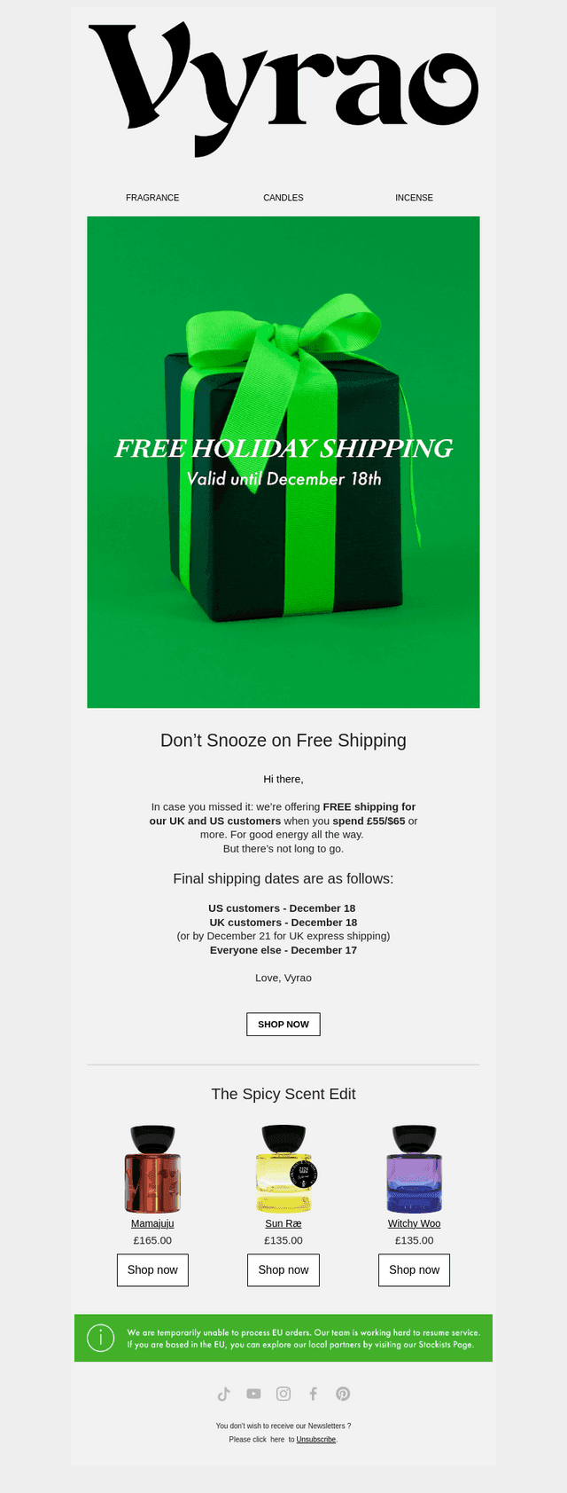 Vyrao email from Tue, Dec 16, 2025