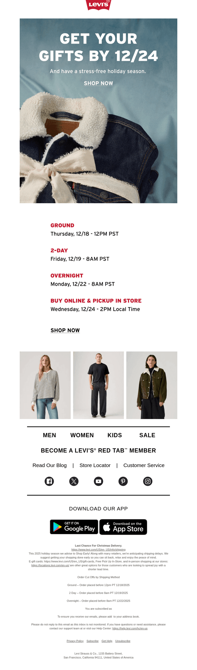 Get your gifts by 12/24