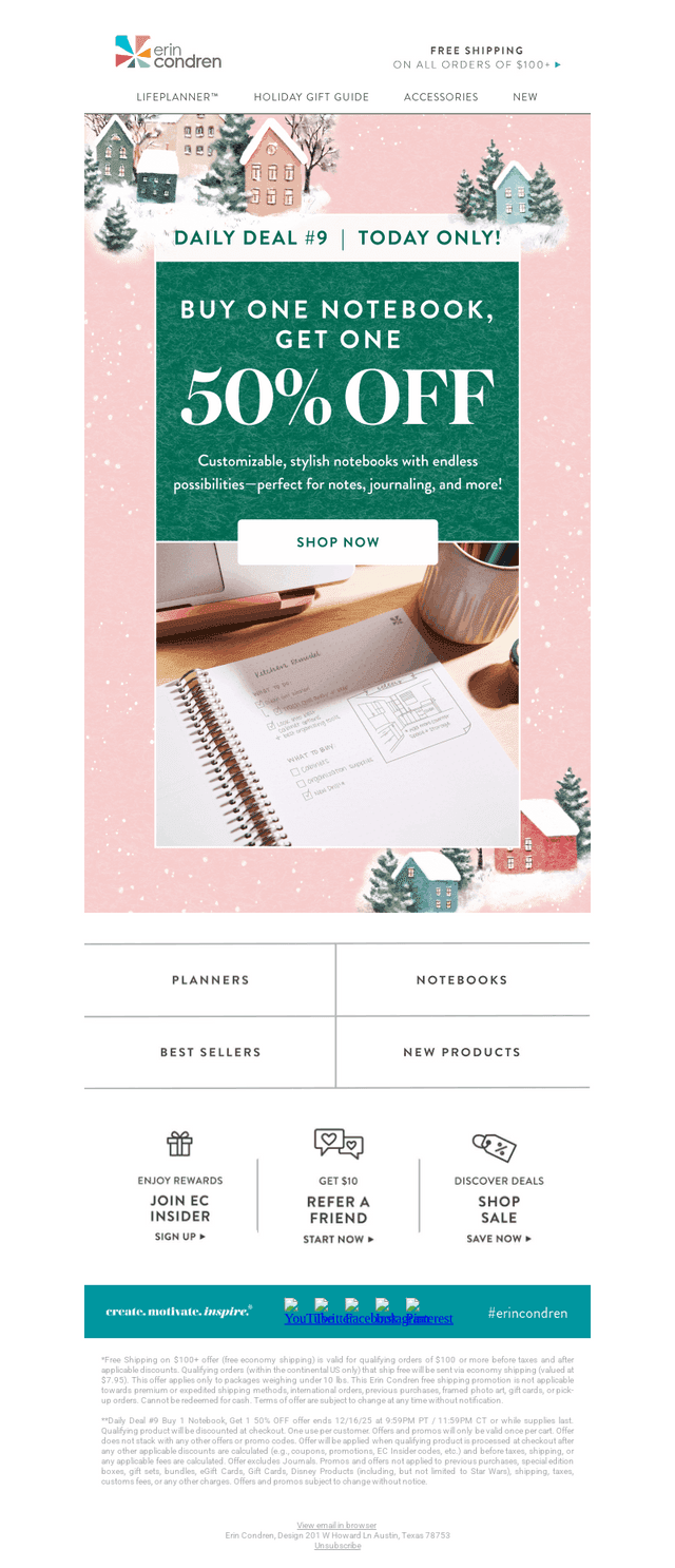 Ends Tonight: Notebook BOGO 50%