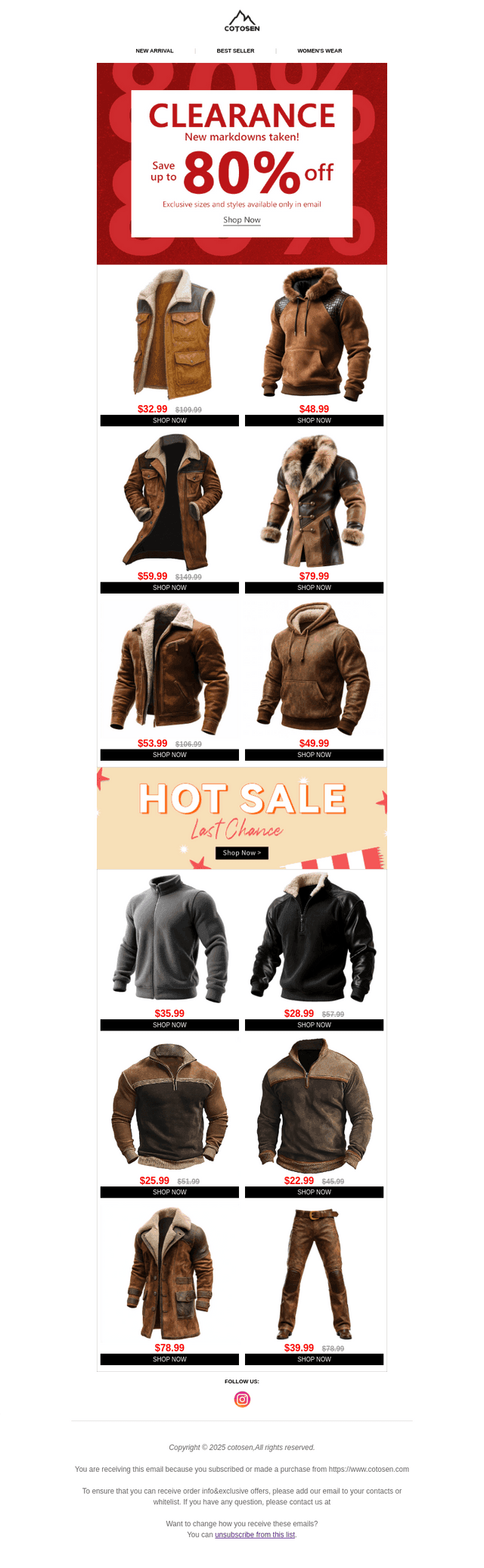 It's Now or Never: Winter Warehouse Clearance