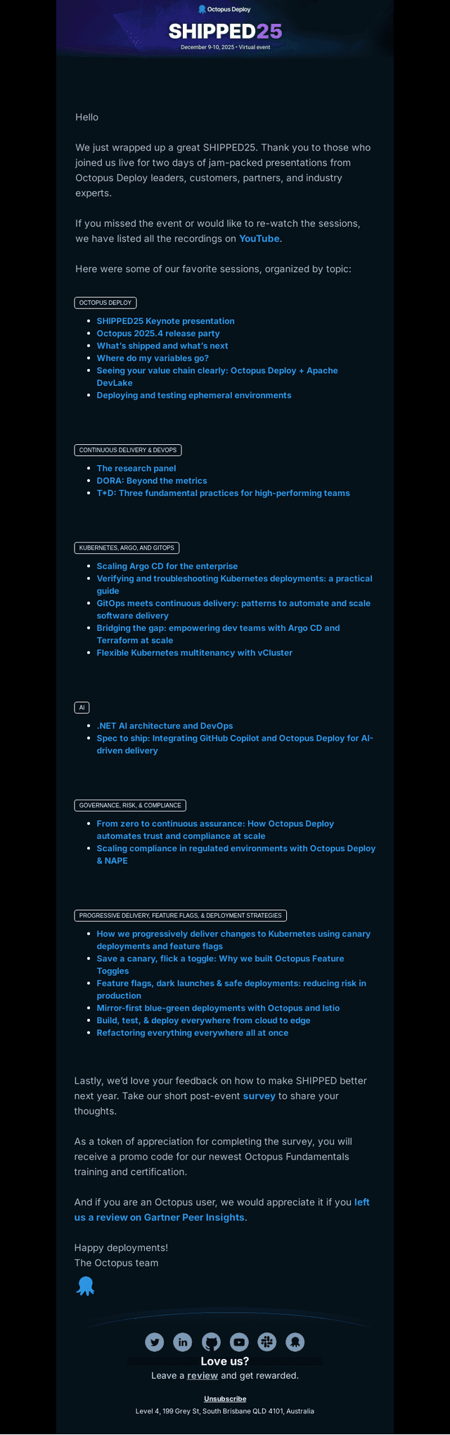 Octopus Deploy email from Tue, Dec 16, 2025