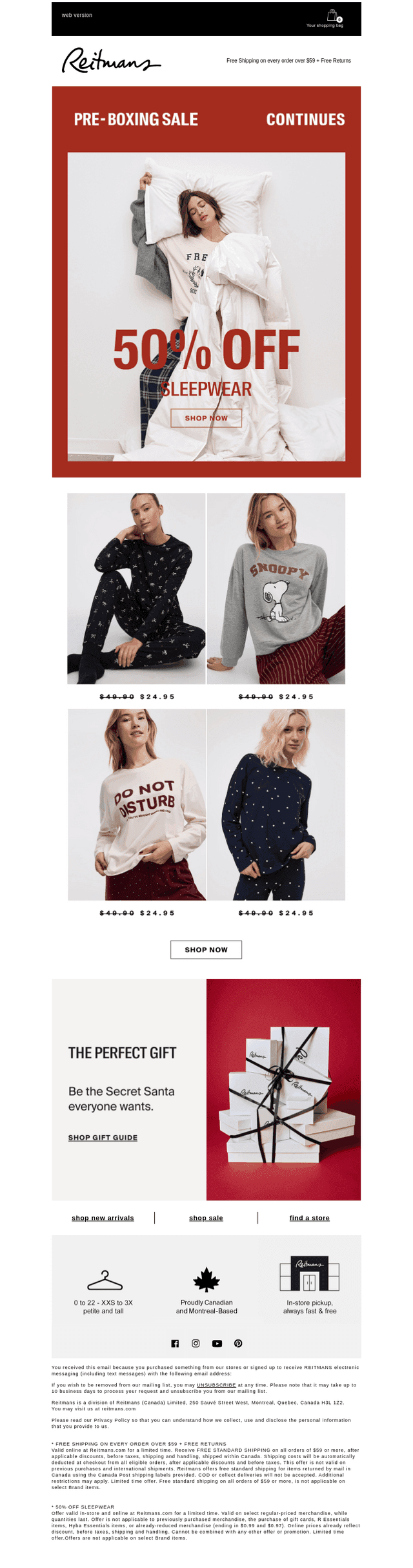 Get 50% Off Sleepwear