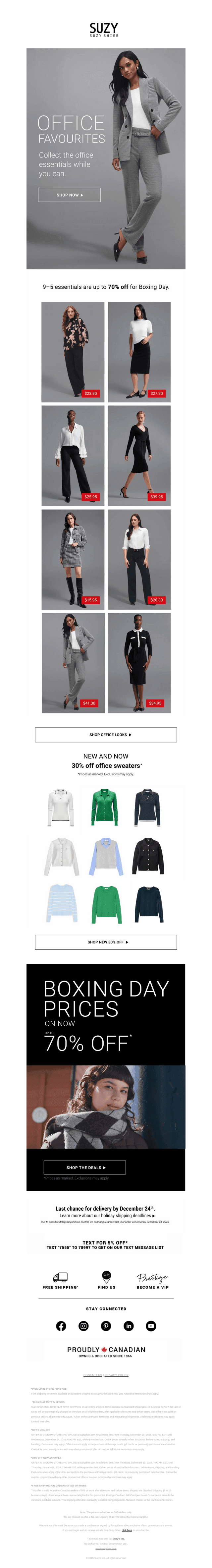DON'T MISS BOXING DAY PRICES
