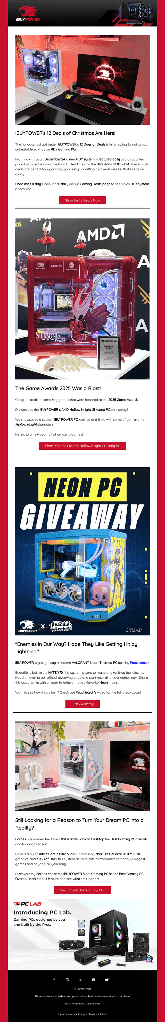iBUYPOWER email from Thu, Dec 18, 2025