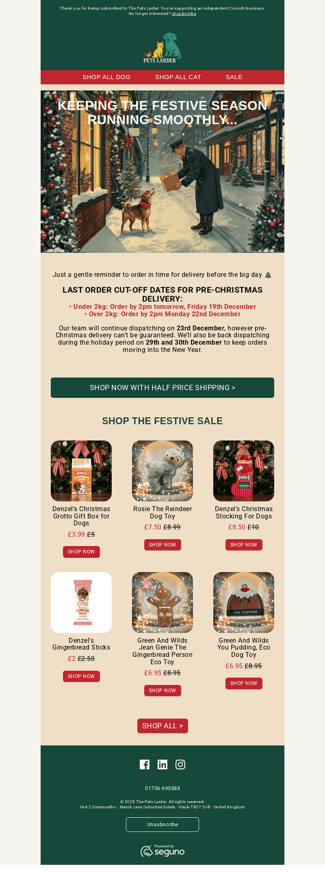 The Pets Larder email from Thu, Dec 18, 2025