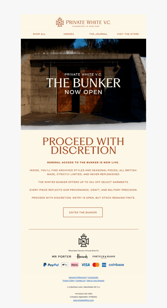 The Winter Bunker Is Now Open