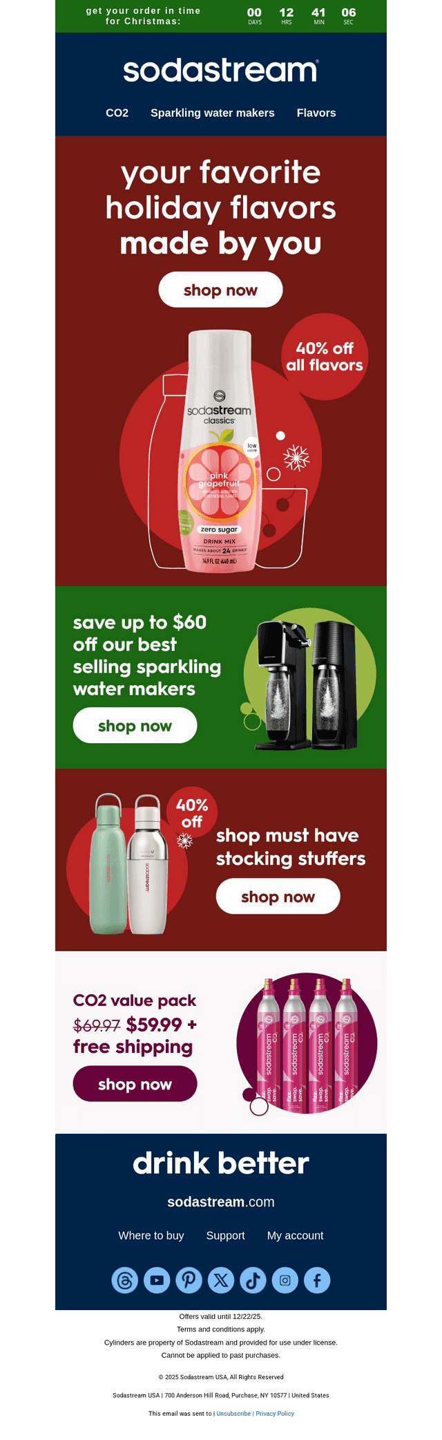 SodaStream email from Thu, Dec 18, 2025