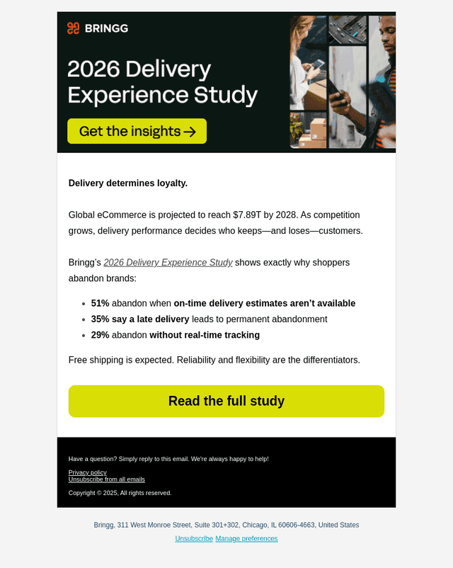 Delivery failures erode customer loyalty. The data is clear.