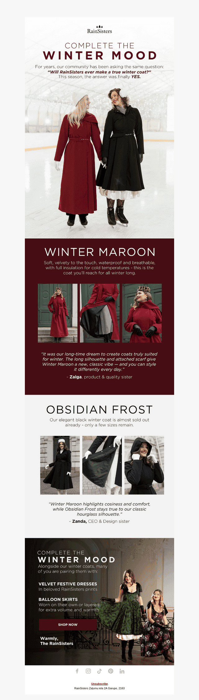 RainSisters email from Thu, Dec 18, 2025
