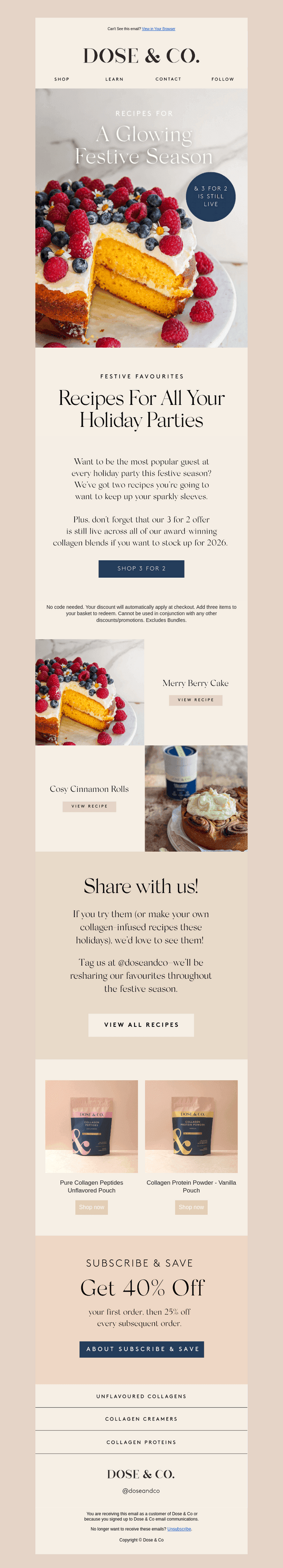 Dose & Co email from Fri, Dec 19, 2025