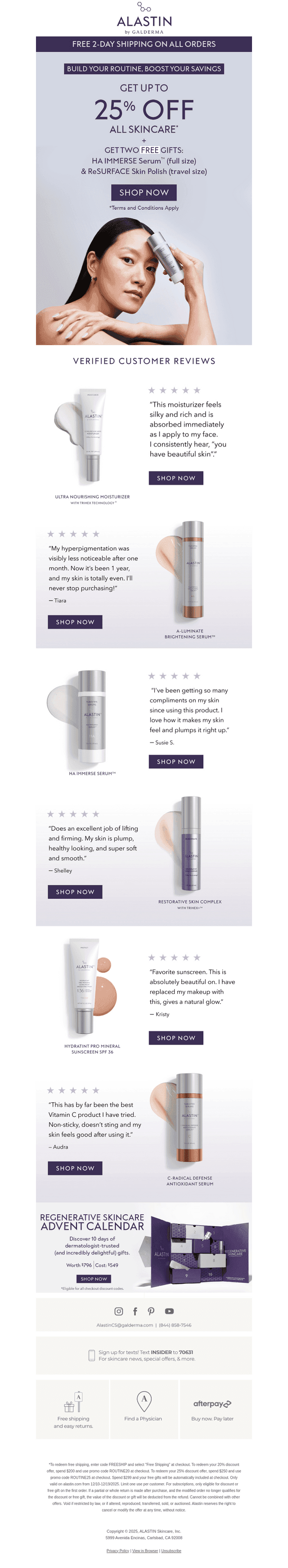 ALASTIN Skincare email from Fri, Dec 19, 2025