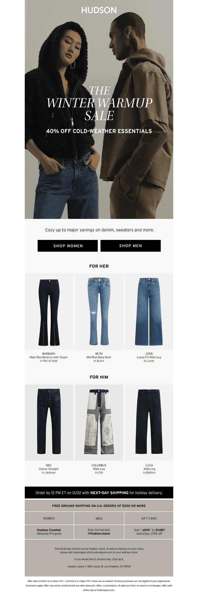 40% OFF Winter Flash Sale