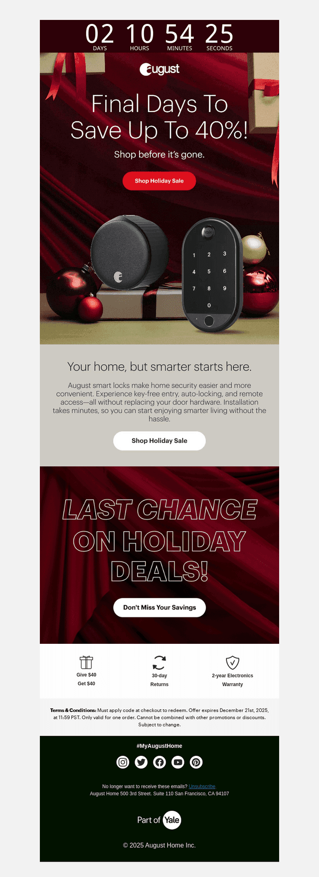 Last Chance: Up to 40% Off Smart Locks Ends Soon!
