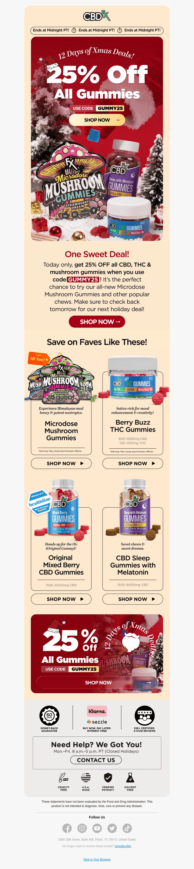 🎄Hurry, 25% OFF all gummies ends tonight!🎄