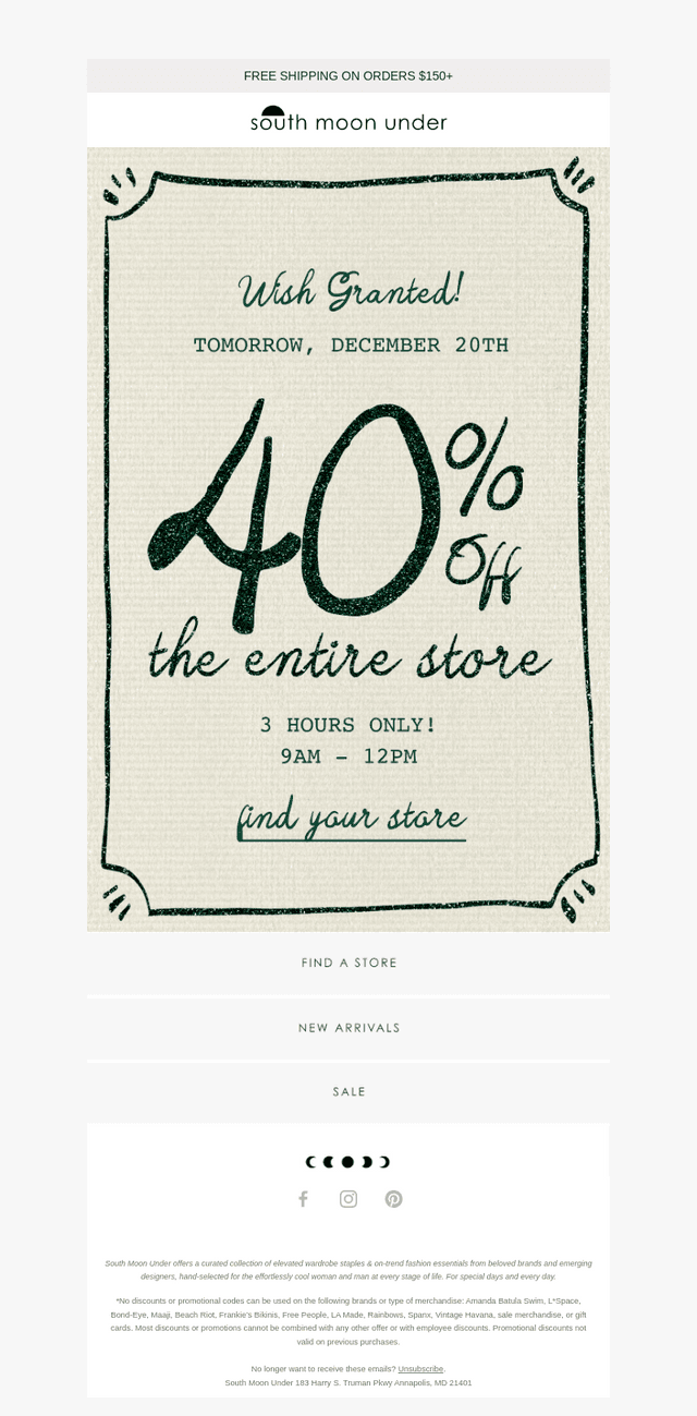 ⏰ 40% OFF THE ENTIRE STORE