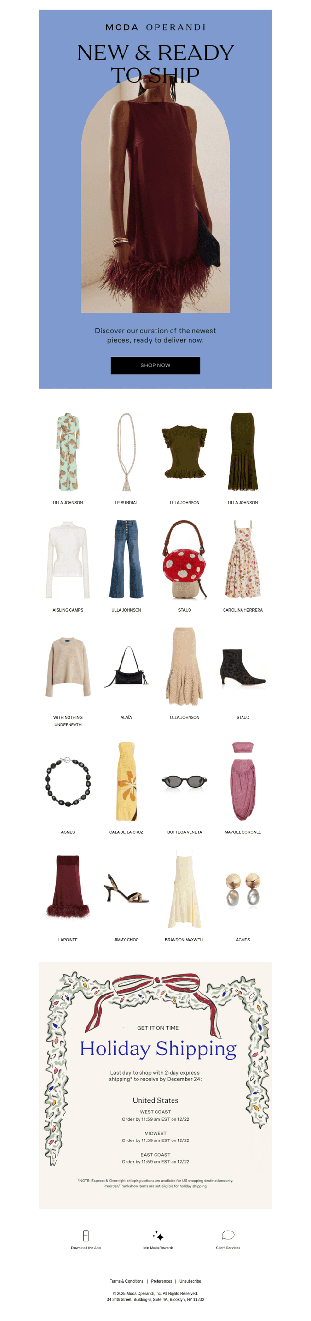 Moda Operandi email from Sat, Dec 20, 2025