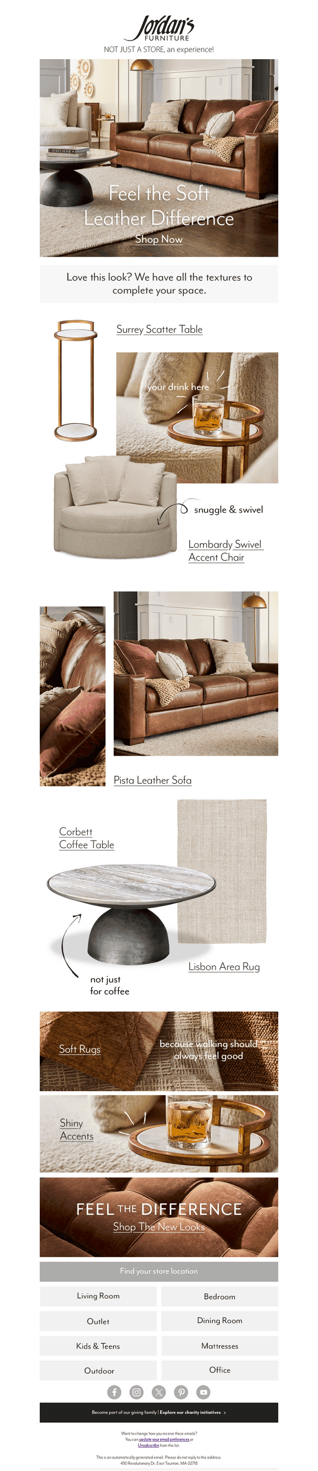 Feel the difference with luxuriously soft leather!