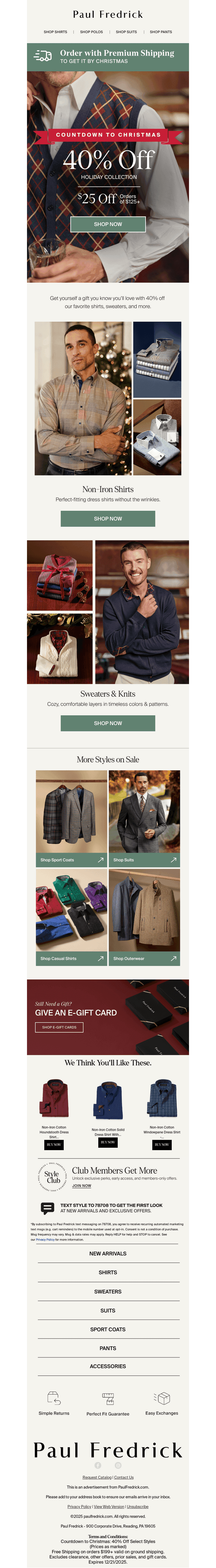 Don’t miss 40% off impeccable styles.