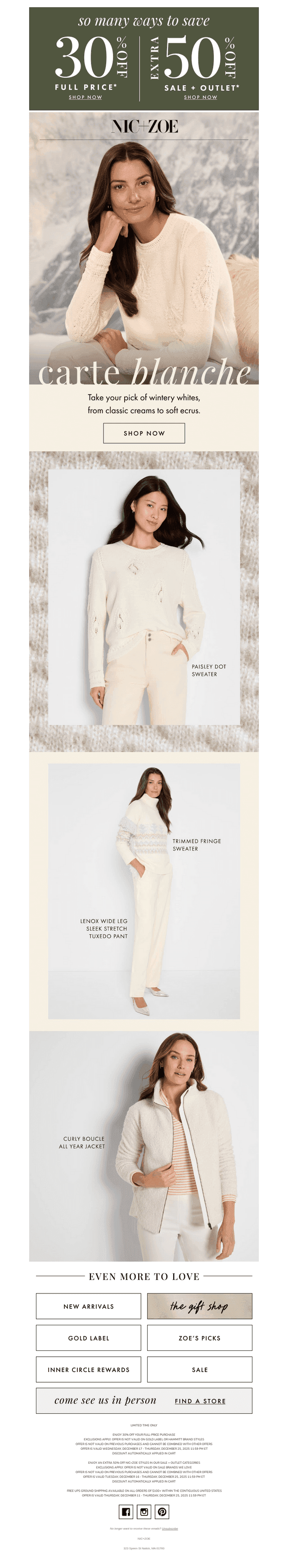 Extra 30-50% off *white* hot styles