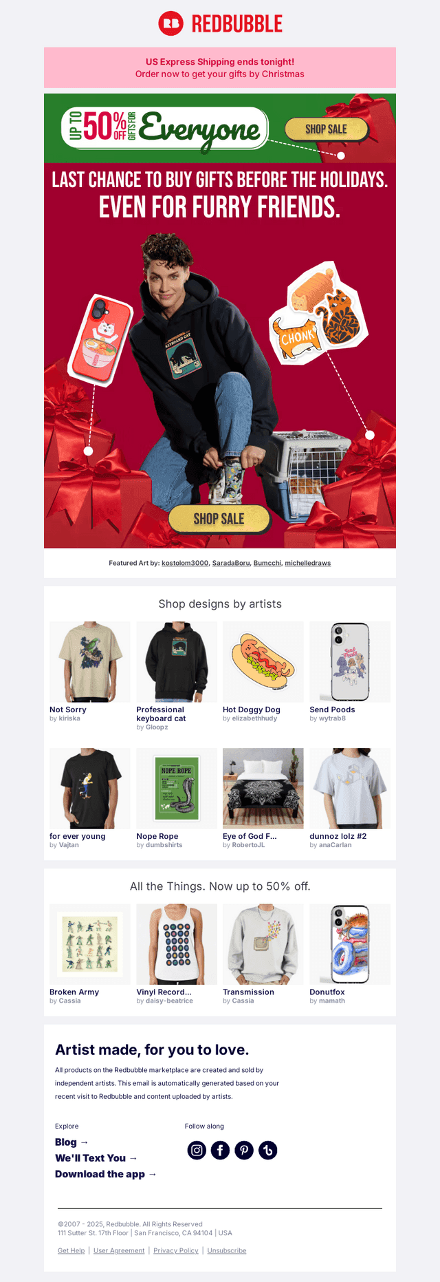 US Express Shipping cutoff is tonight! 🚨