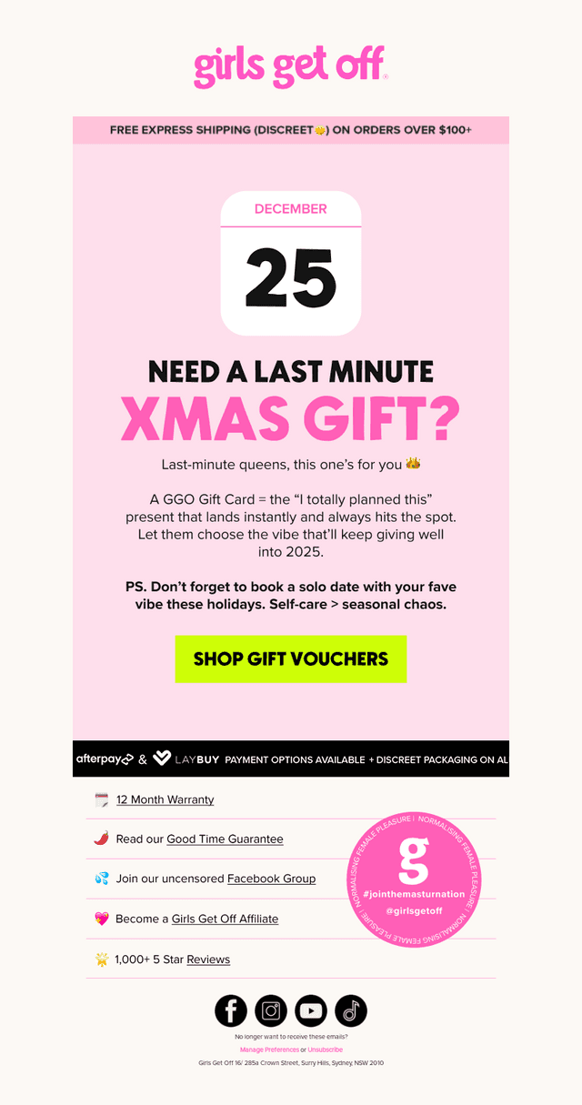 When in doubt, gift pleasure! 😍