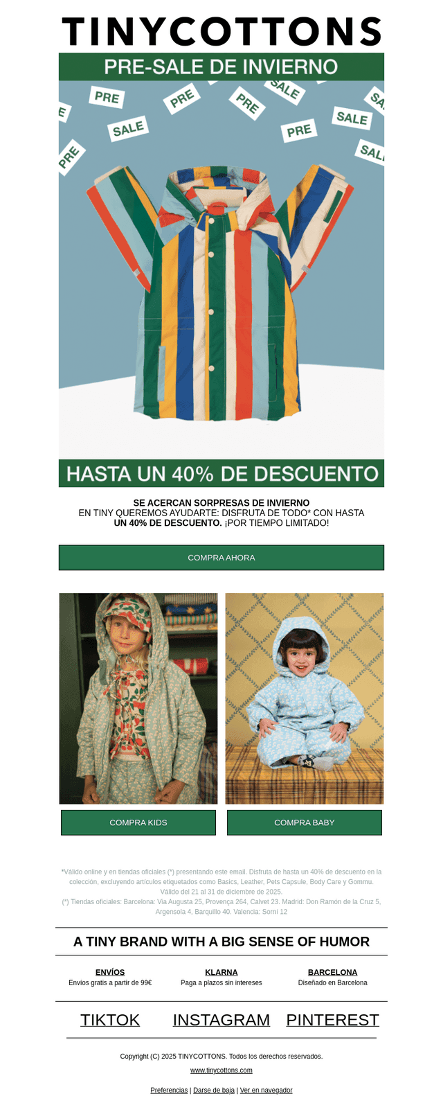 TODO HASTA EL 40%* | PRE-SALE INVIERNO