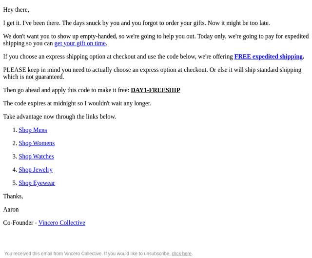 FREE Express Shipping