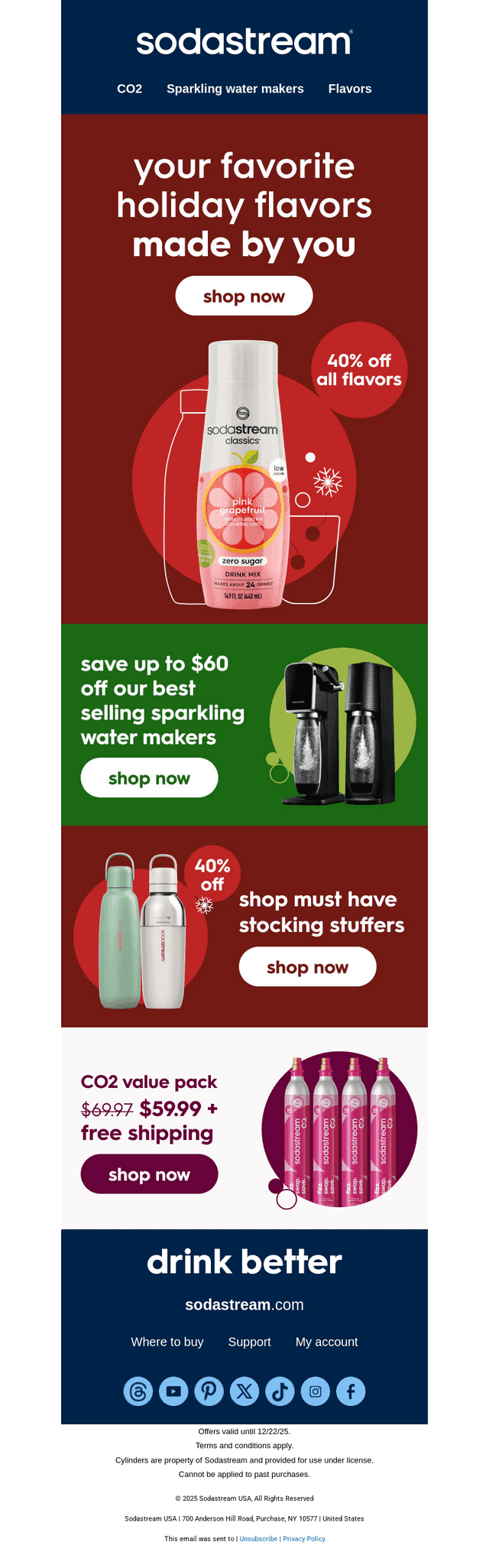 SodaStream email from Sun, Dec 21, 2025