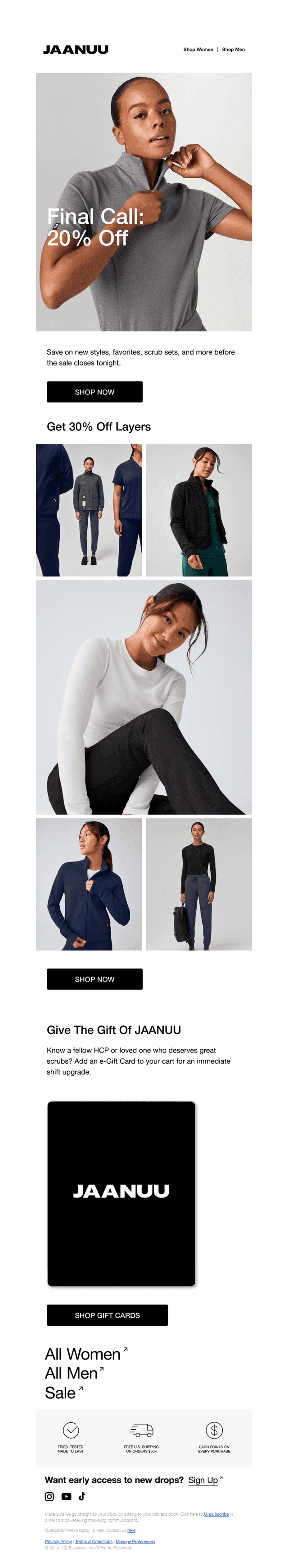 Last Chance: 20% Off Sitewide