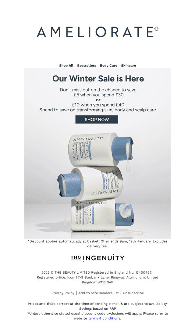Ameliorate UK email from Mon, Dec 22, 2025