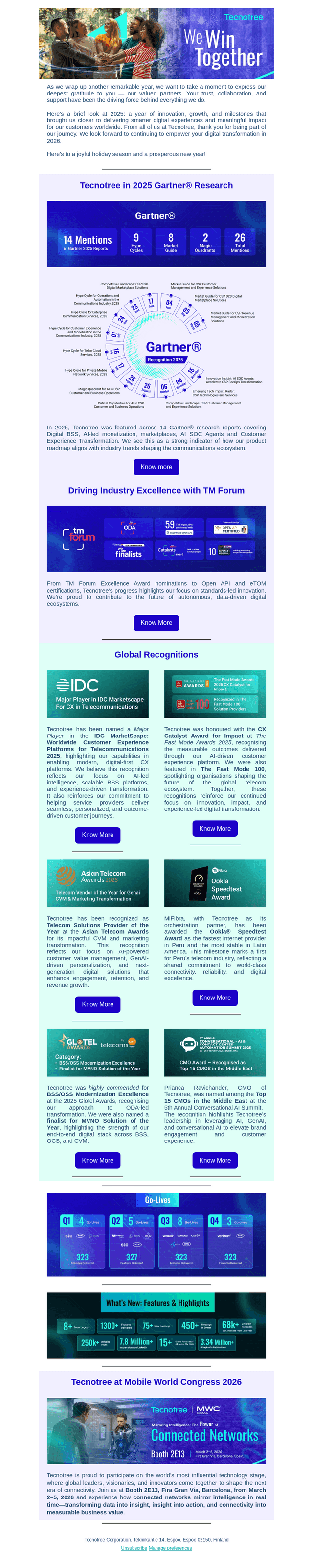 Tecnotree email from Mon, Dec 22, 2025
