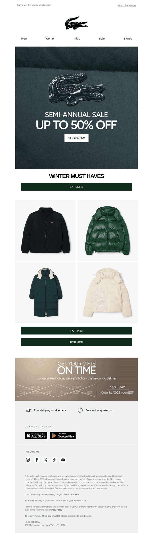 Winter Outerwear. Up to 50% Off
