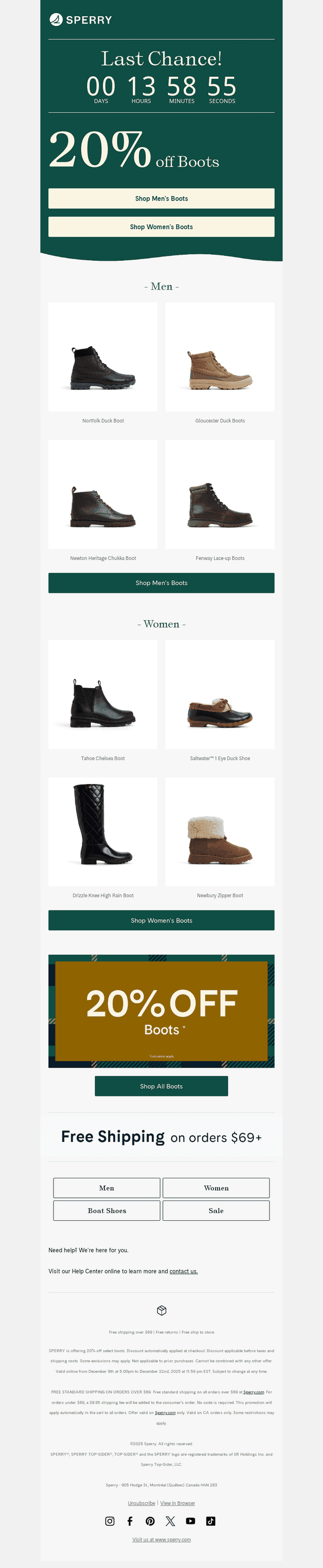 ⏳ Last Chance for 20% OFF Boots!